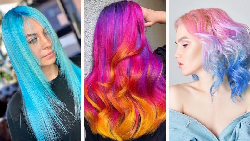 Bold hair colors are another trend that's here to stay