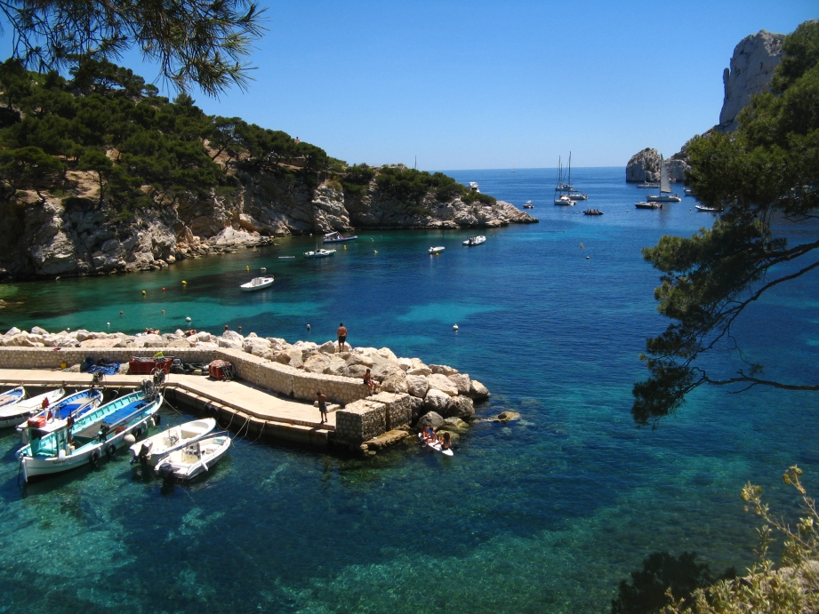 The Calanques are a series of rocky inlets located along the Mediterranean coastline near Marseille