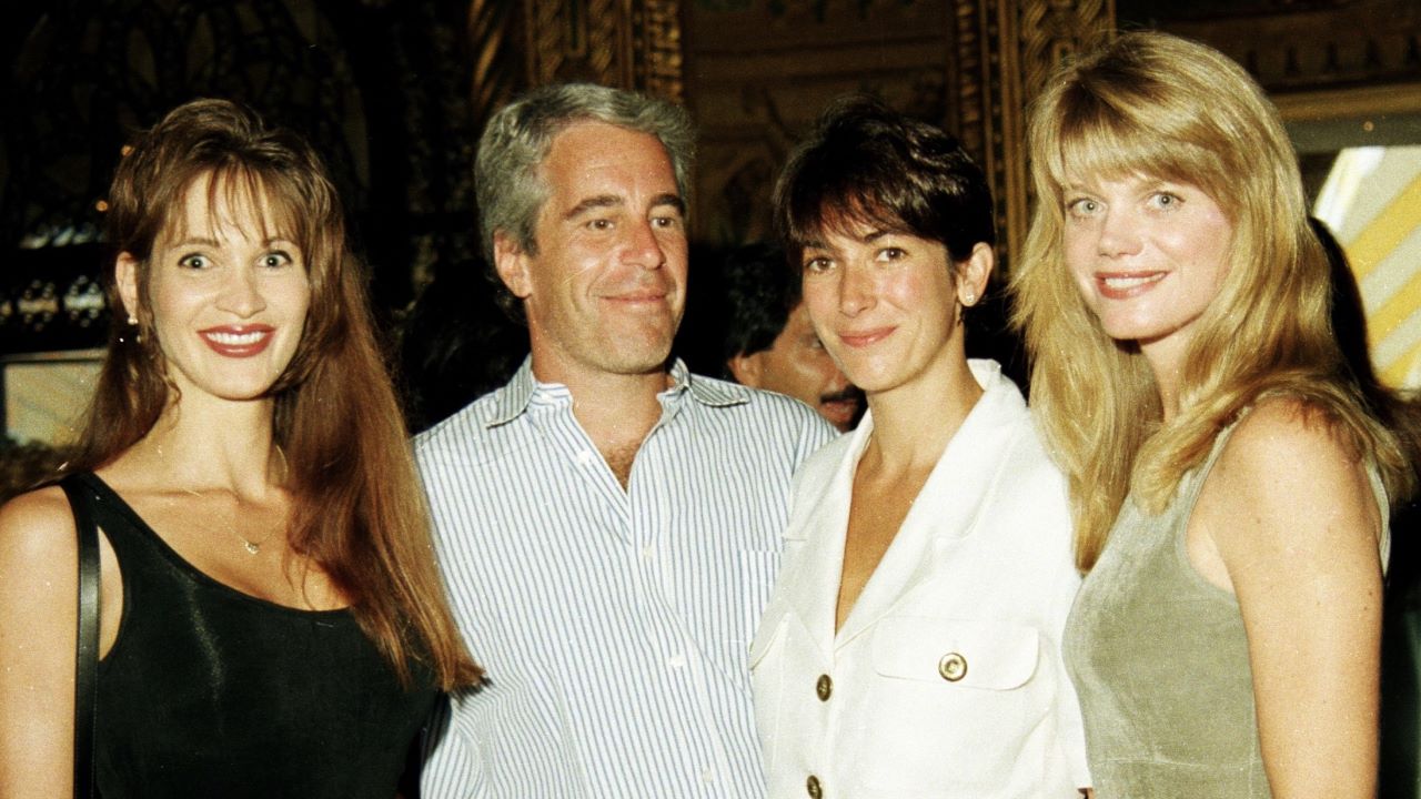 Jeffrey Epstein with various women