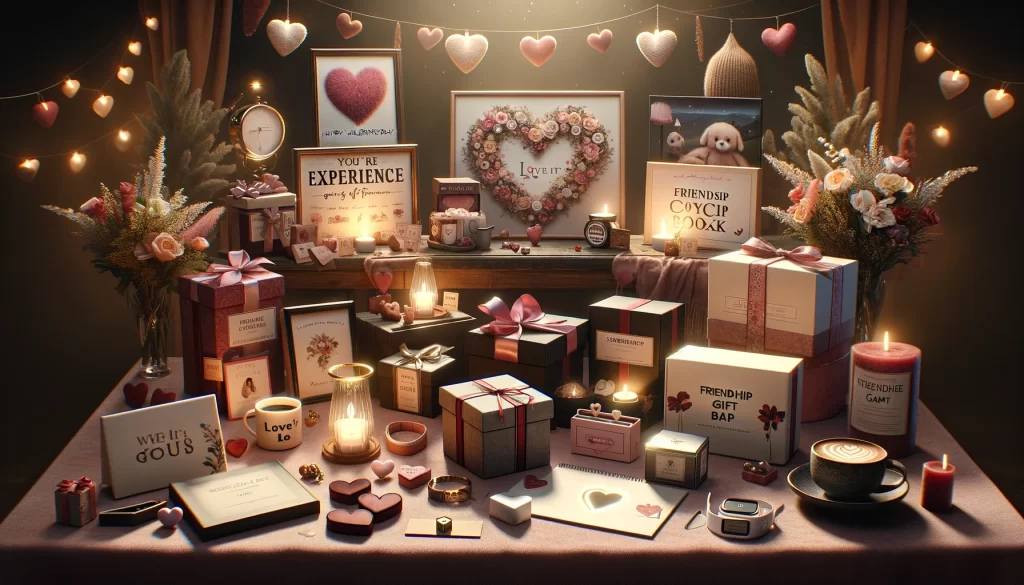 An image showcasing a variety of Valentine's Day gifts