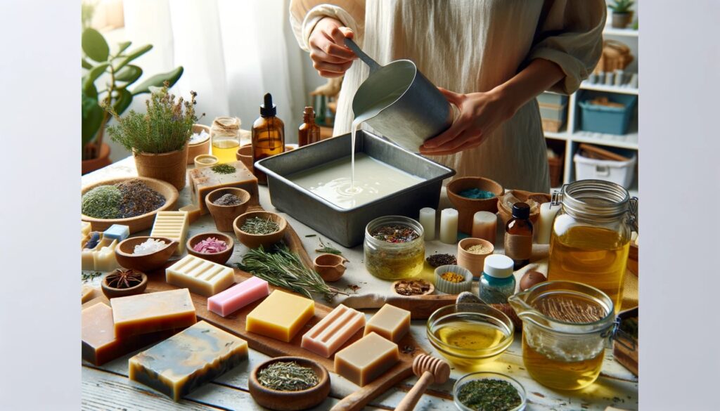 Process of making homemade soap