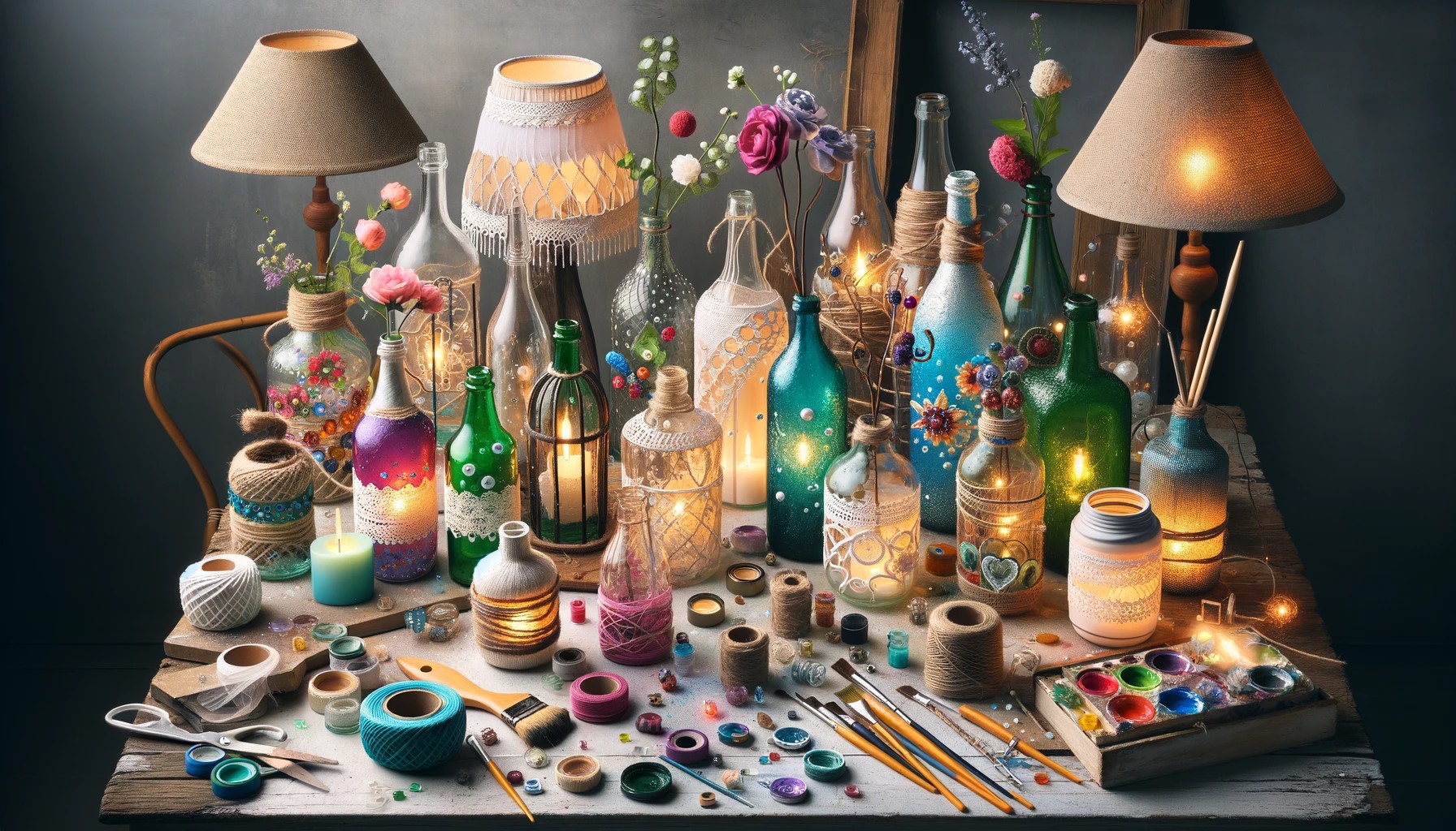 DIY Guide to Upcycling Glass Bottles into Elegant Decor