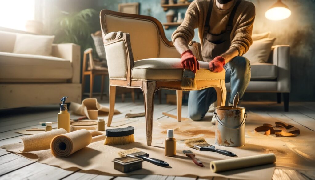 refinishing a vintage chair