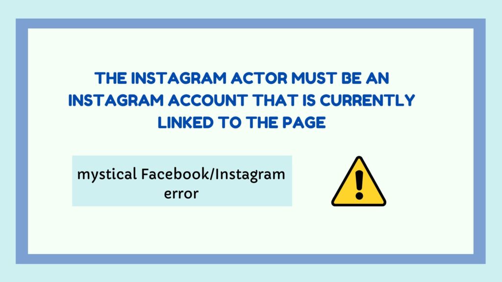 How to fix How to fix mystical Facebook/Instagram error