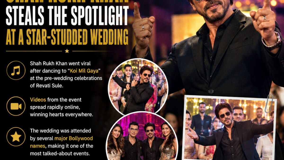 Shah Rukh Khan Steals the Spotlight at Star-Studded Pre-Wedding Celebration