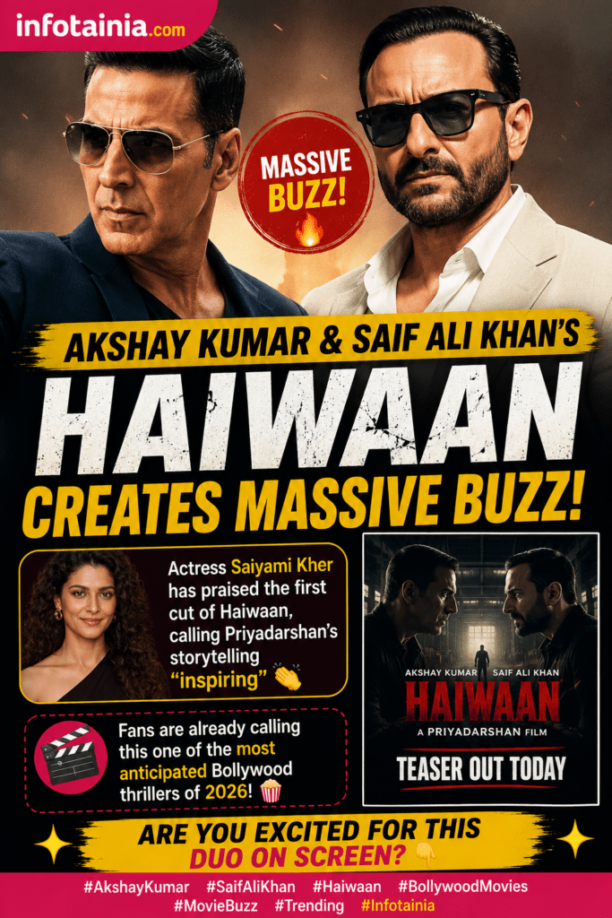 🎬 Akshay Kumar & Saif Ali Khan’s ‘Haiwaan’ Creates Massive Buzz! 🔥